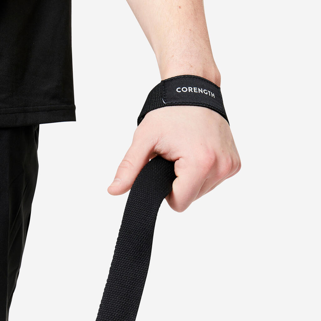 Muñequeras de musculación negras Lifting Strap