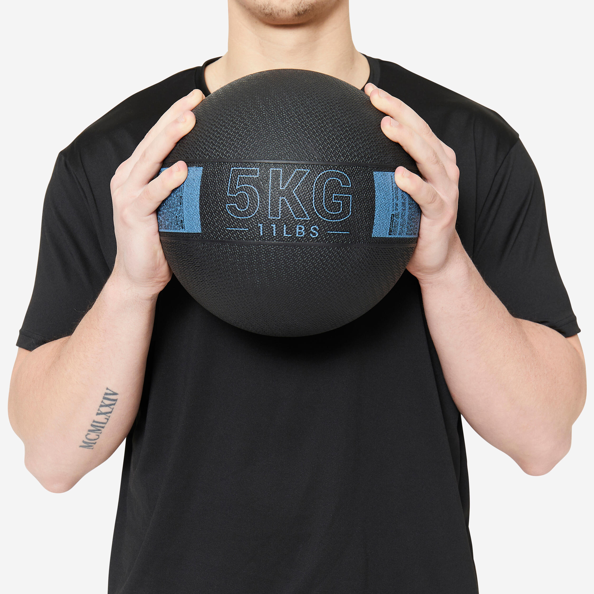 3 kg Rubber Medicine Ball - Black/Orange