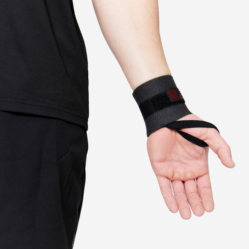 Wrist wraps krachttraining donkergrijs