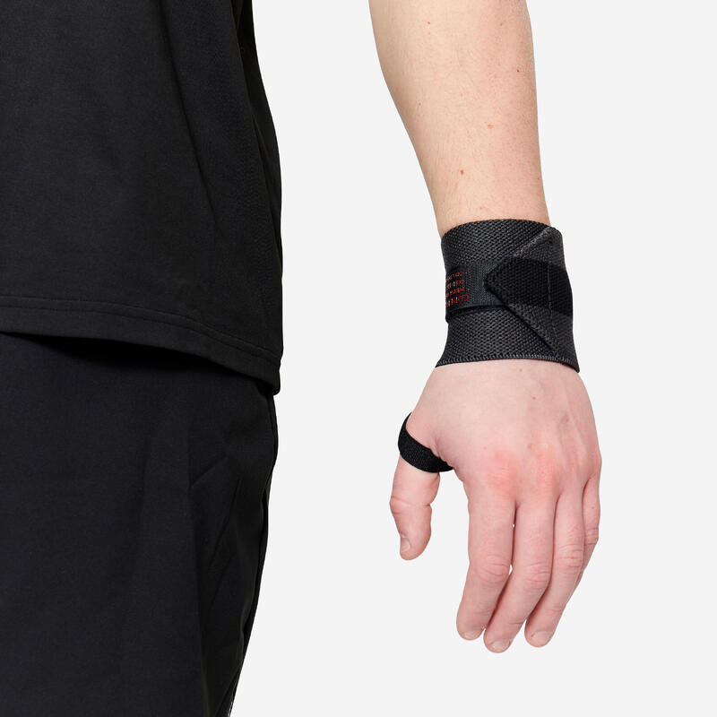 Handgelenkbandagen Wristwrap Fitness - dunkelgrau