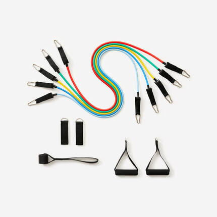 Kit de résistance élastique x5 de musculation
