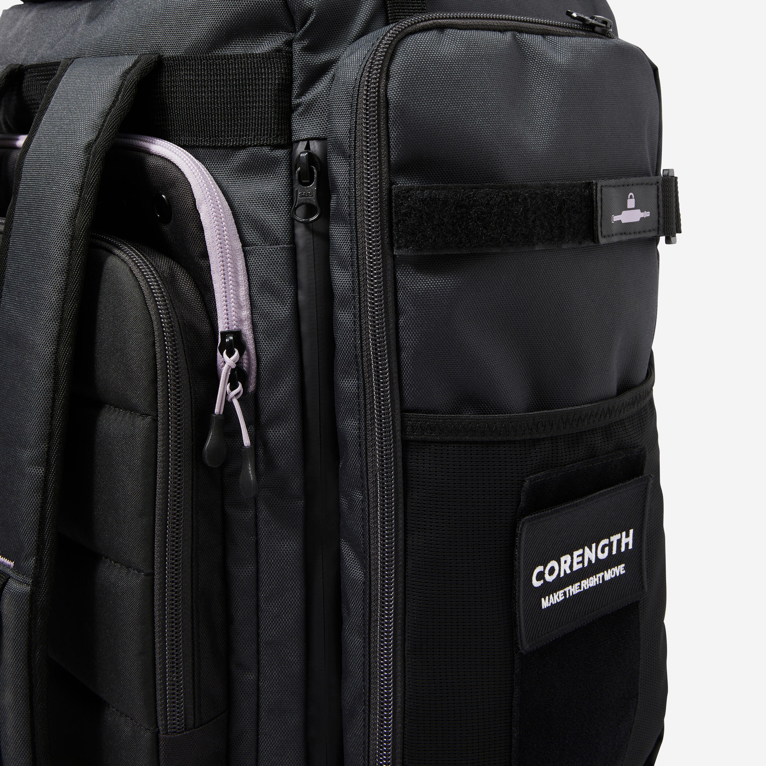 Saco de Musculação e Cross Training 50 L com Bolsa Isotérmica Preto 9/11