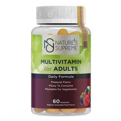 NATURE'S SUPREME Nature's Supreme Gummies Multivitamin for Adults 60 Çiğnenebilir Form