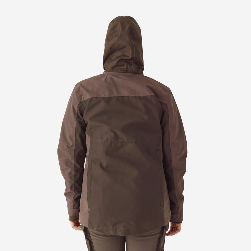 Jagd-Regenjacke 500 Damen strapazierfähig braun