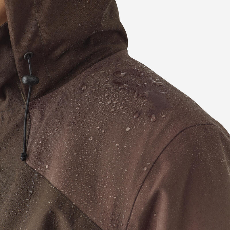 VESTE FEMME IMPERMÉABLE RESISTANTE 500 MARRON