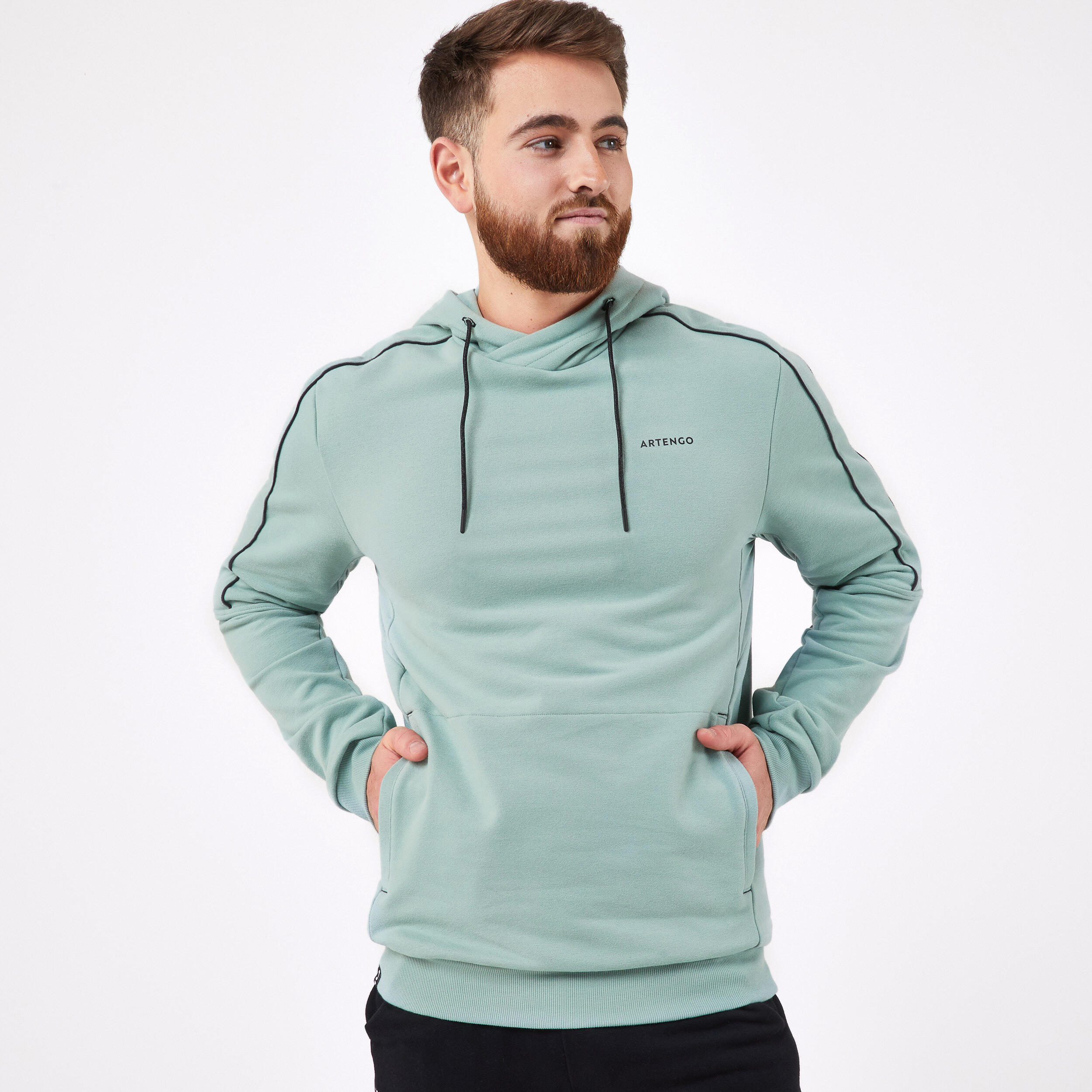 Herren Tennis Kapuzenpullover - Soft braun