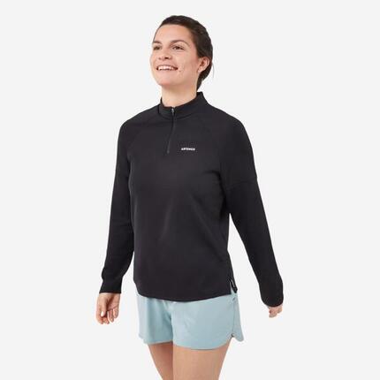 T-shirt tennis manches longues femme thermic - tts ml th femme noir