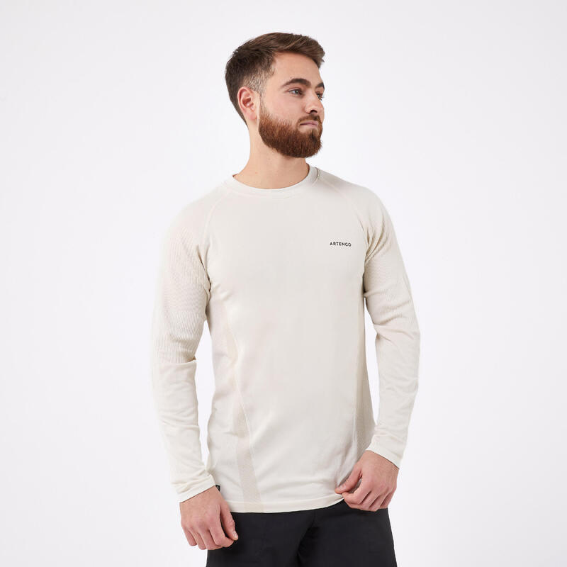 Herren Langarmshirt Tennis - beige