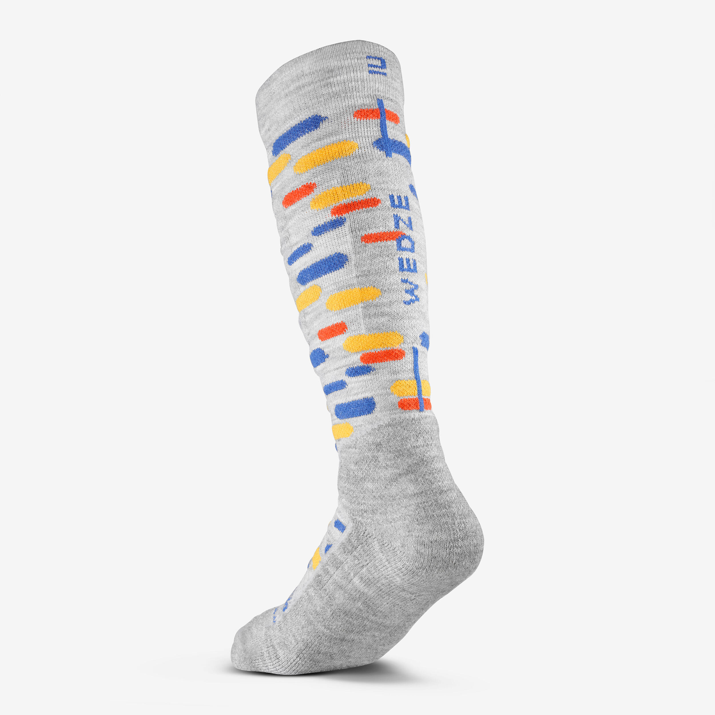 KIDS’ SKI AND SNOWBOARD SOCKS 100 - PATTERNED 6/8