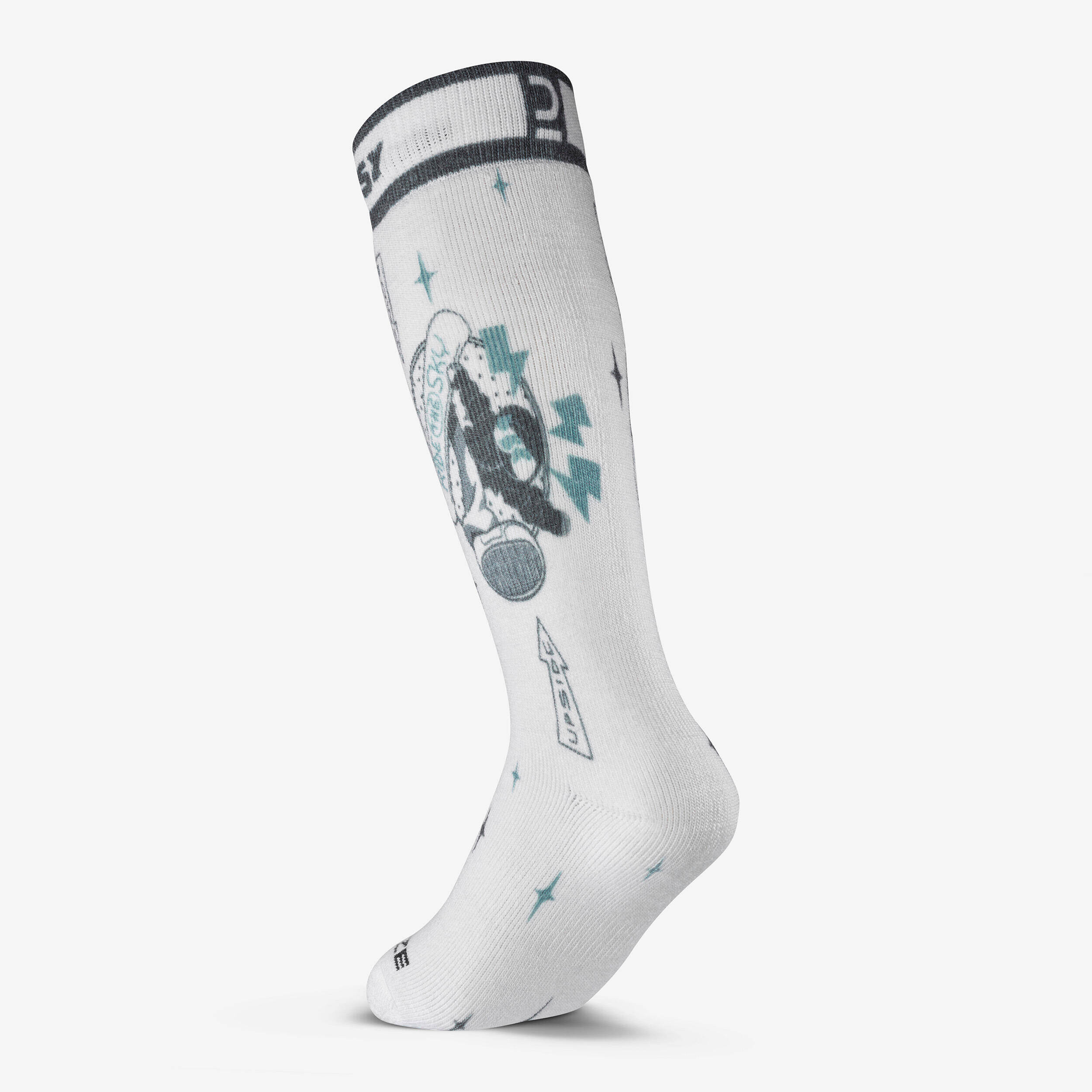 KIDS’ SKI AND SNOWBOARD SOCKS - 100 - BLACK