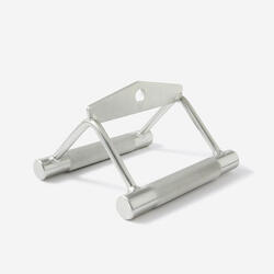 Triangle de tirage, musculation, revêtement métal avec stries
