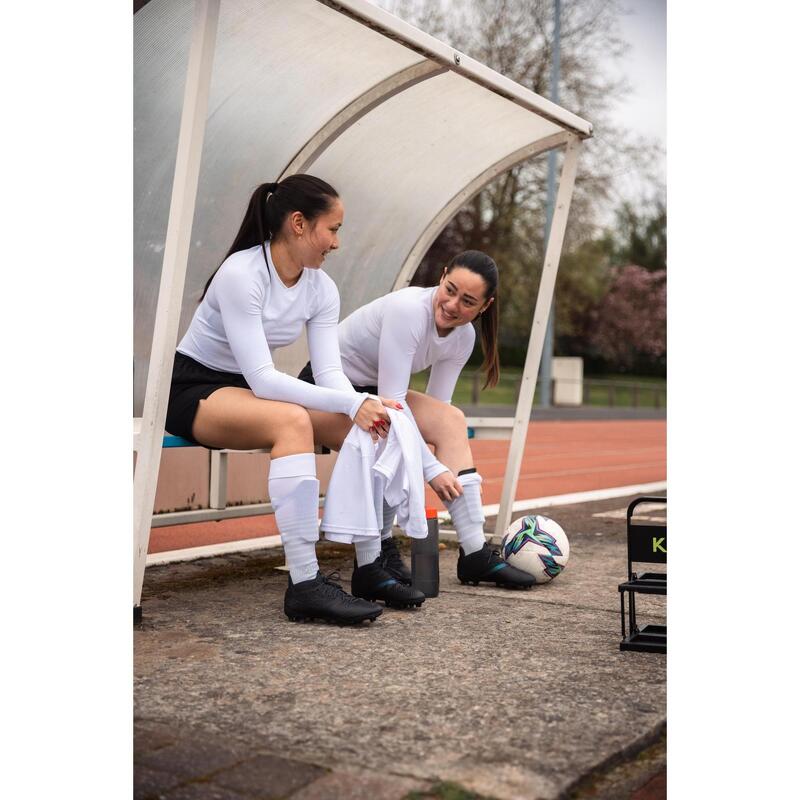 Bluză termică pentru fotbal fără cusături Keepdry galben fluorescent