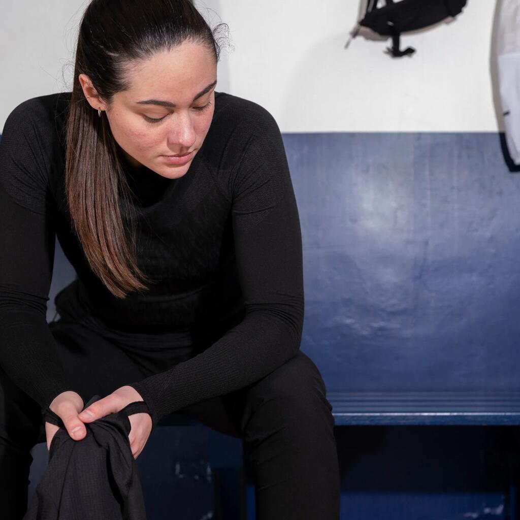 חולצת שכבת בסיס ארוכה למבוגרים, דגם Keepdry - ירוק