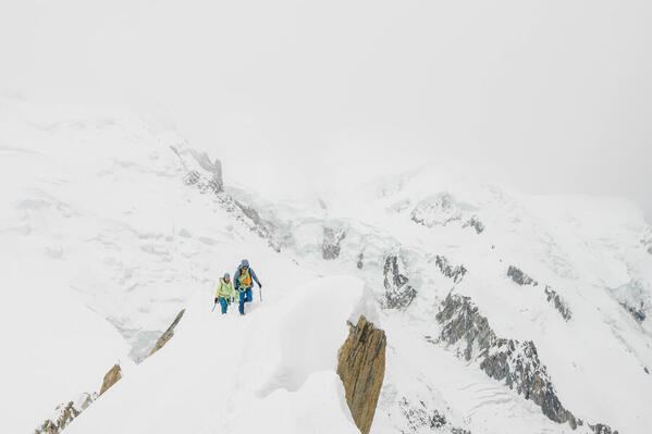 Pareja en Alta montaña