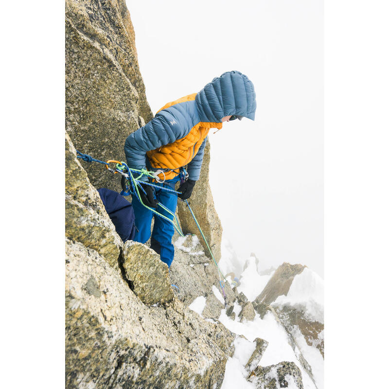 Chaqueta acolchada plumas Alpinism Hombre Ocre - Gris