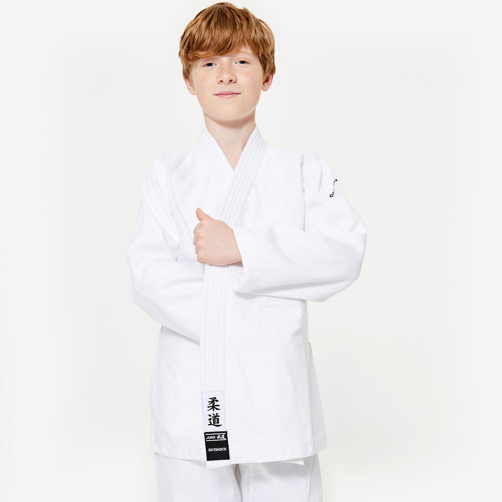 Detské kimono na džudo a aikido 350 gr/m² – biele