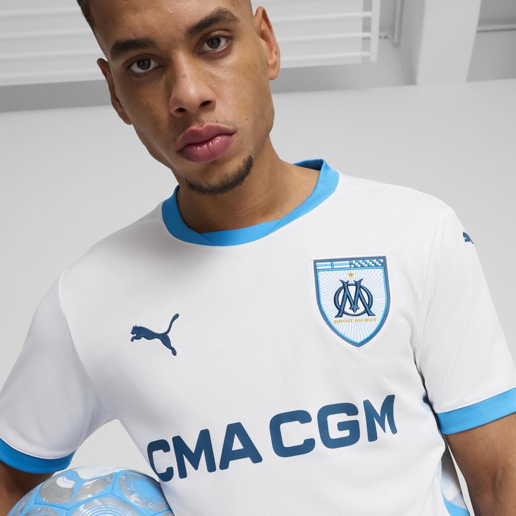 Majica kratkih rukava za nogomet Olympique Marseille Home 24/25 za odrasle 