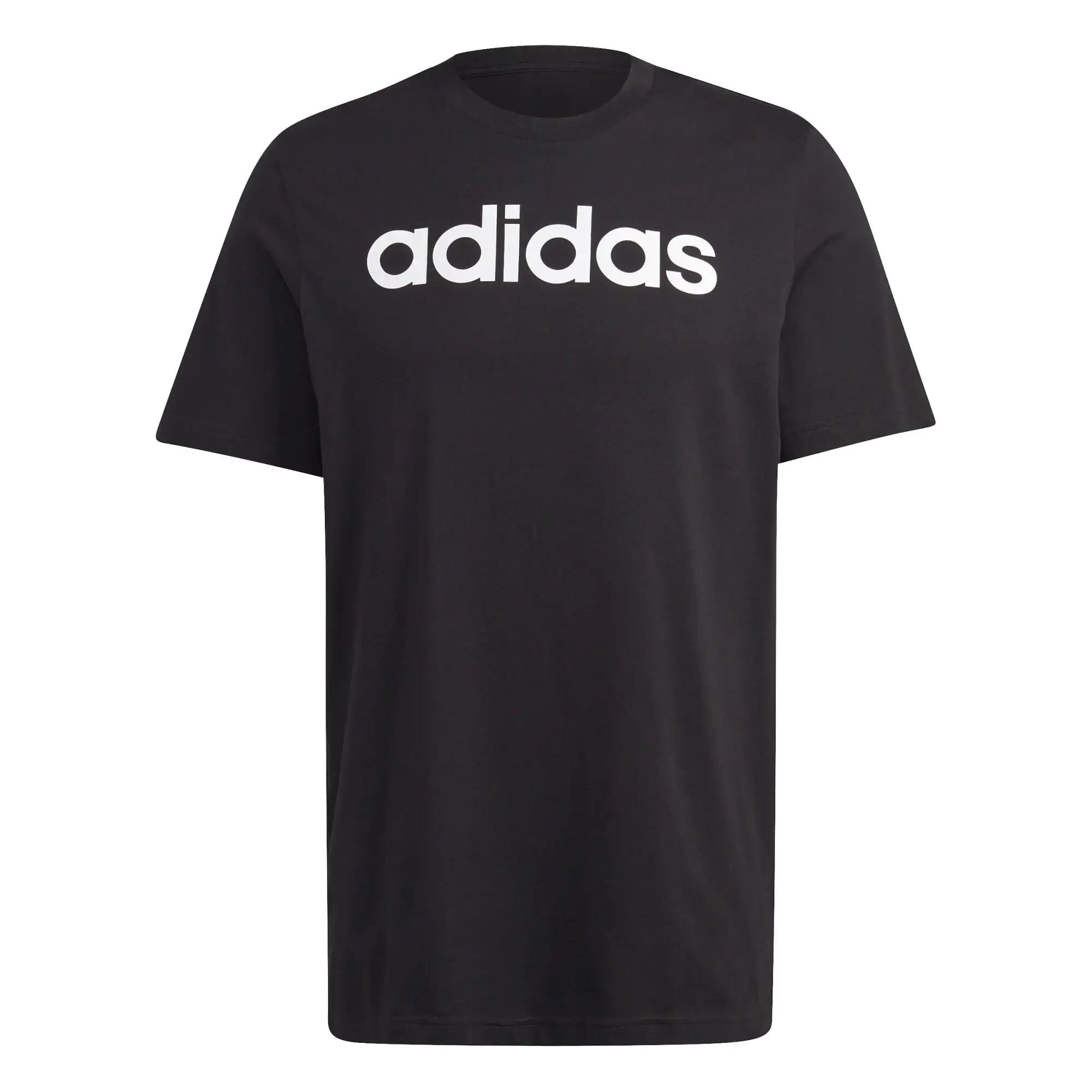 Camiseta manga corta de fitness para Hombre Adidas negro 3/4