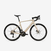 Bicicletă de șosea electrică E-EDR CF Shimano 105 Di2 carbon bej