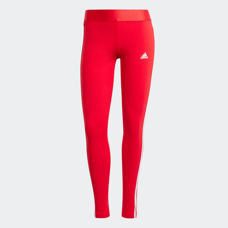 ADIDAS Leggings Damen 3 Streifen - rot 