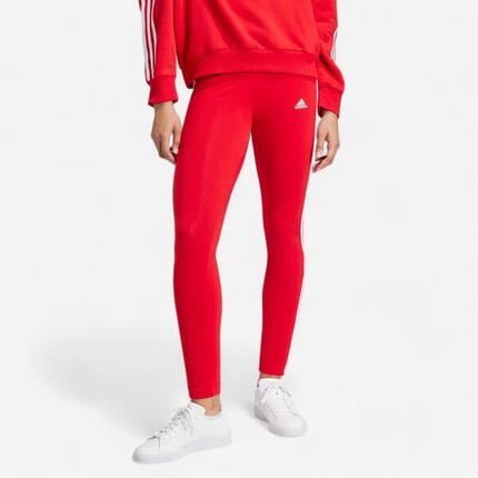 Legging imprimé 3 bandes Adidas femme - rouge