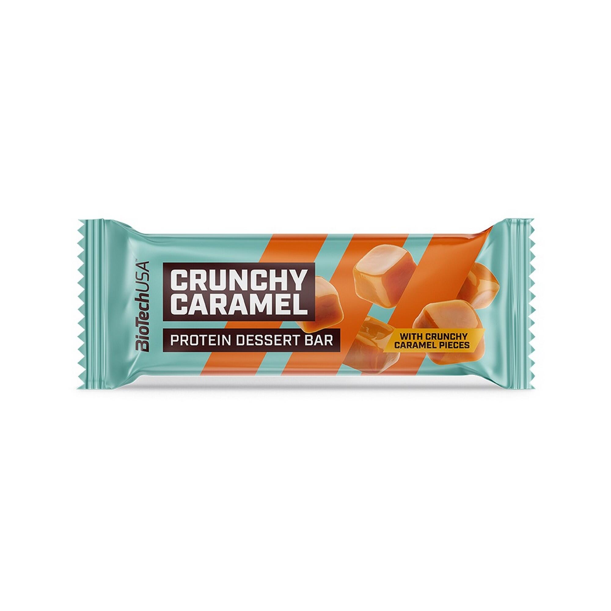 Fehérjeszelet - Protein Dessert Bar crunchy caramel, 50g Biotechusa akciós termékkép 1