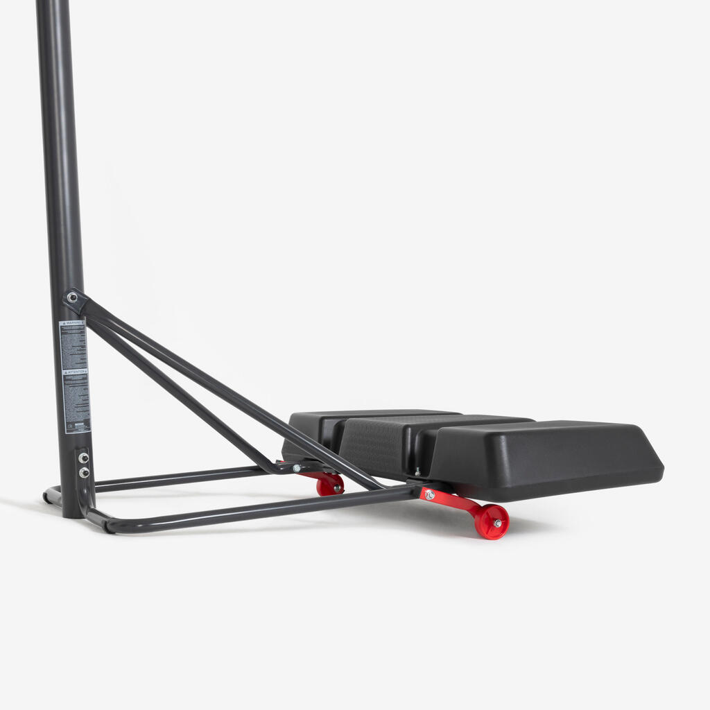 Črn košarkarski koš B100 EASY (od 2,2 do 3,05 m)