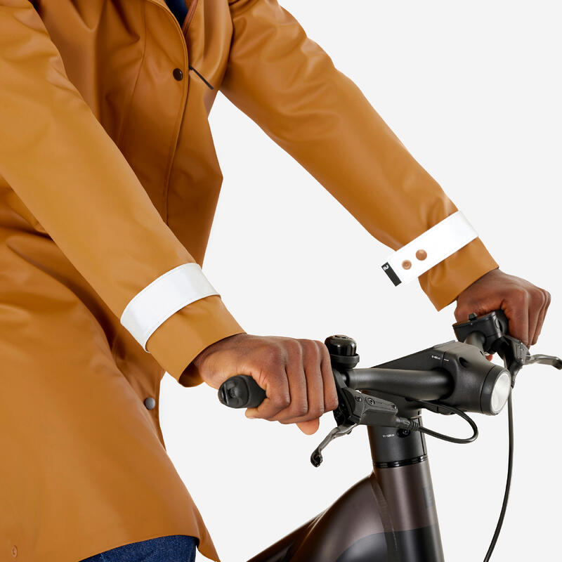 Parka impermeable velo ville unisexe - ocre