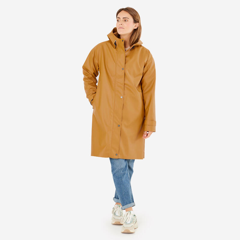 Parka Impermeável de Ciclismo de Cidade Homem/Mulher Ocre