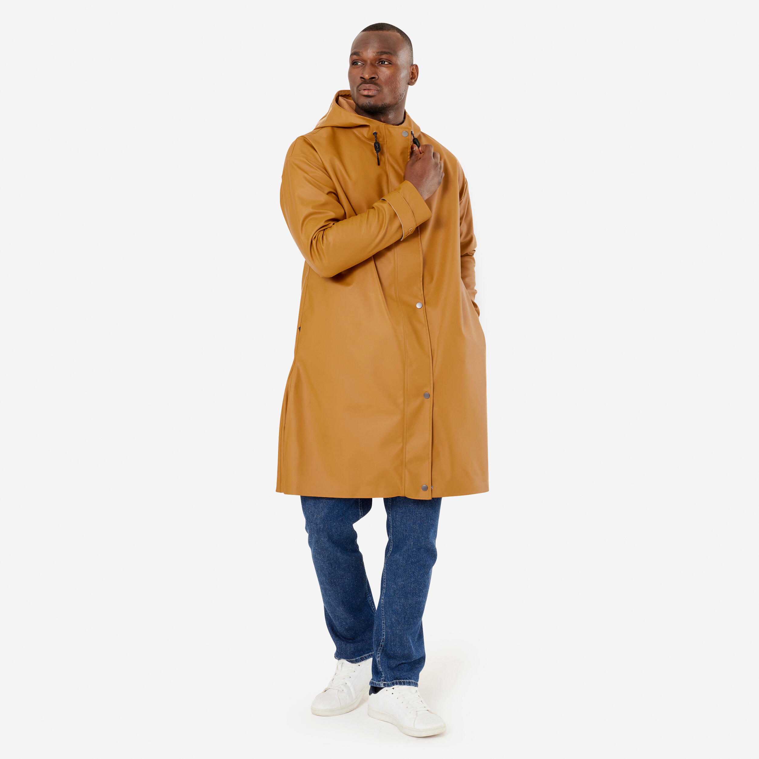 UNISEX WATERPROOF CITY BIKE PARKA - OCHRE