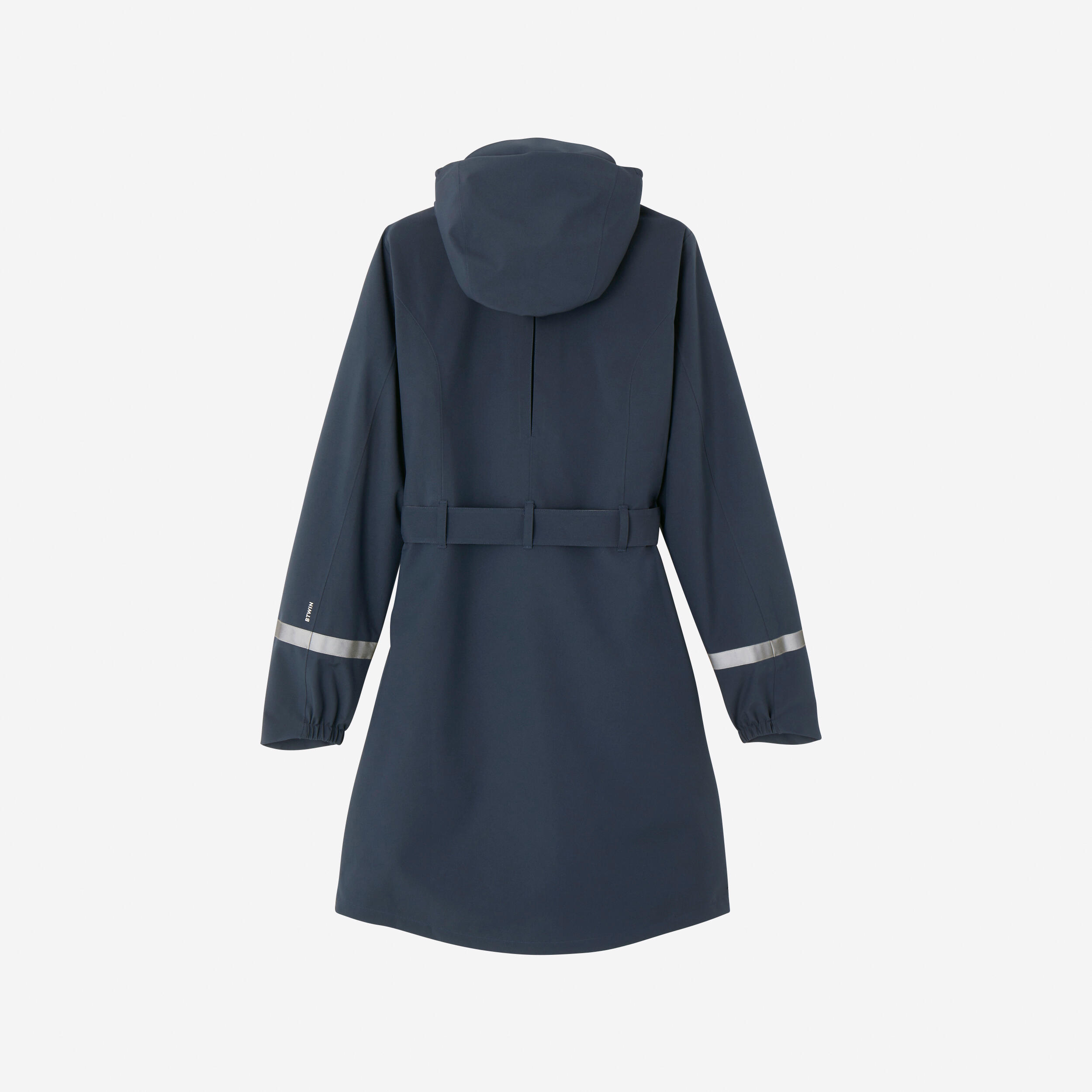 Dames regenjas 940 met capuchon voor op de fiets marineblauw 19/19