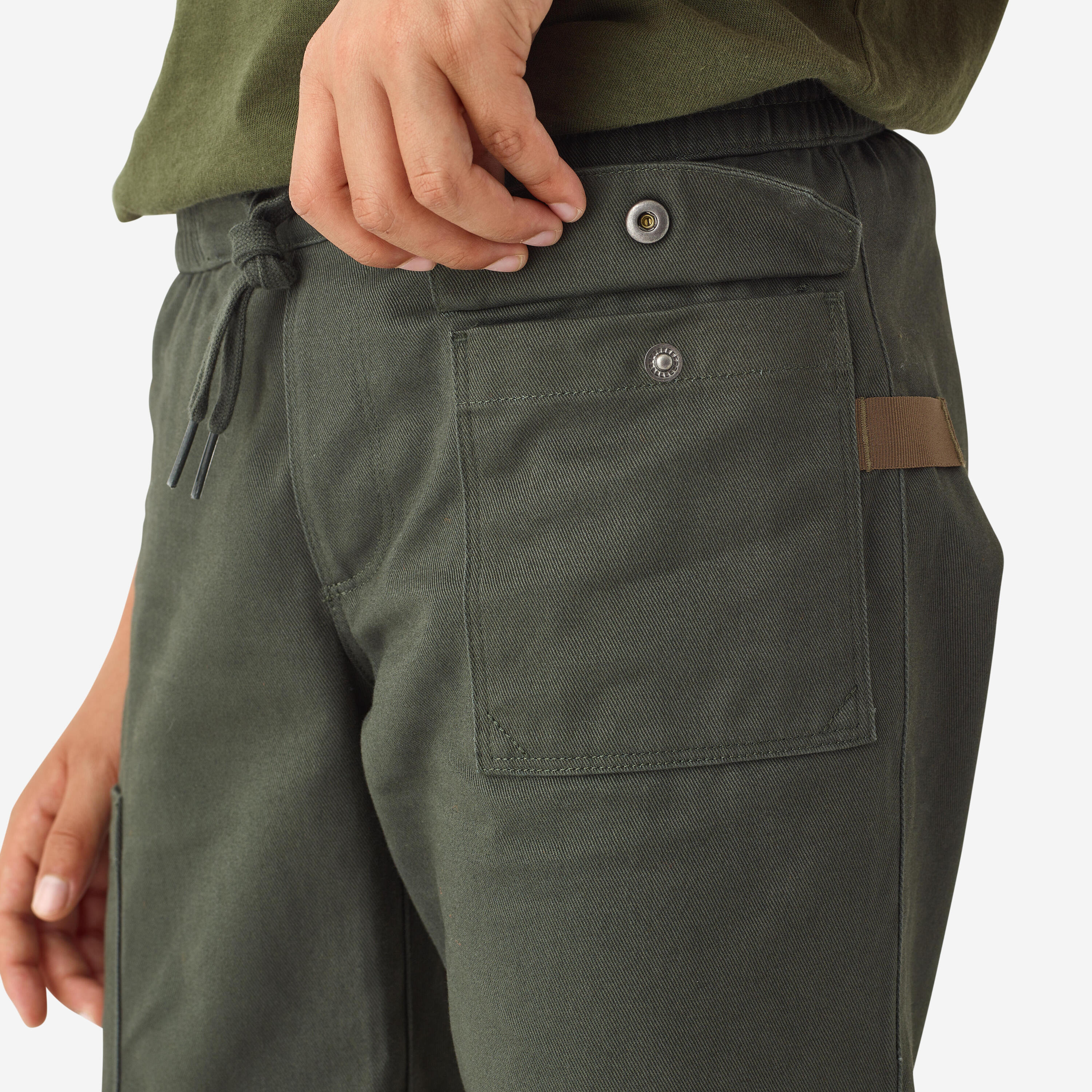 Pantalon de chasse résistant enfant – 500 vert 4/8