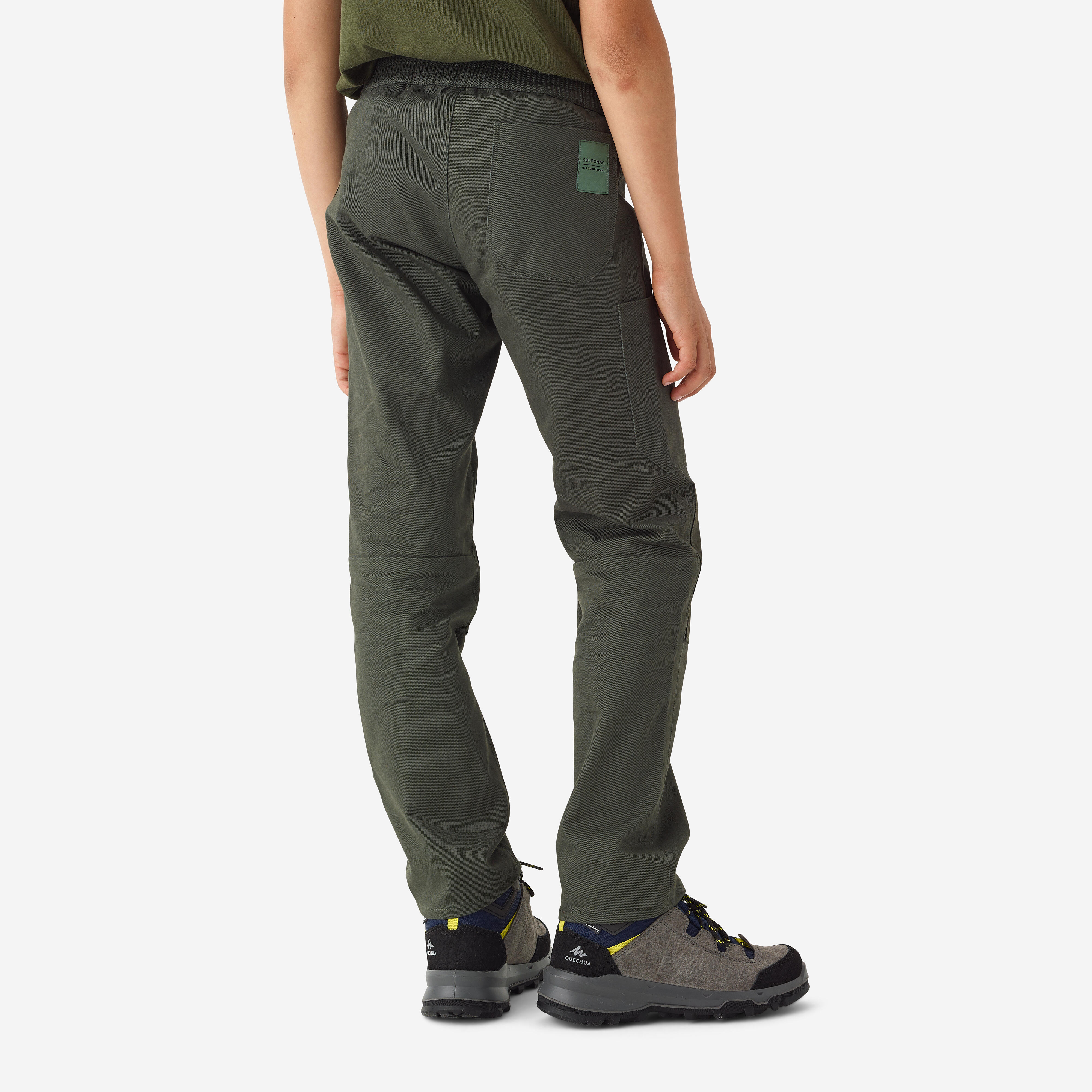 Kids’ Resistant Pants - 500 Green - SOLOGNAC