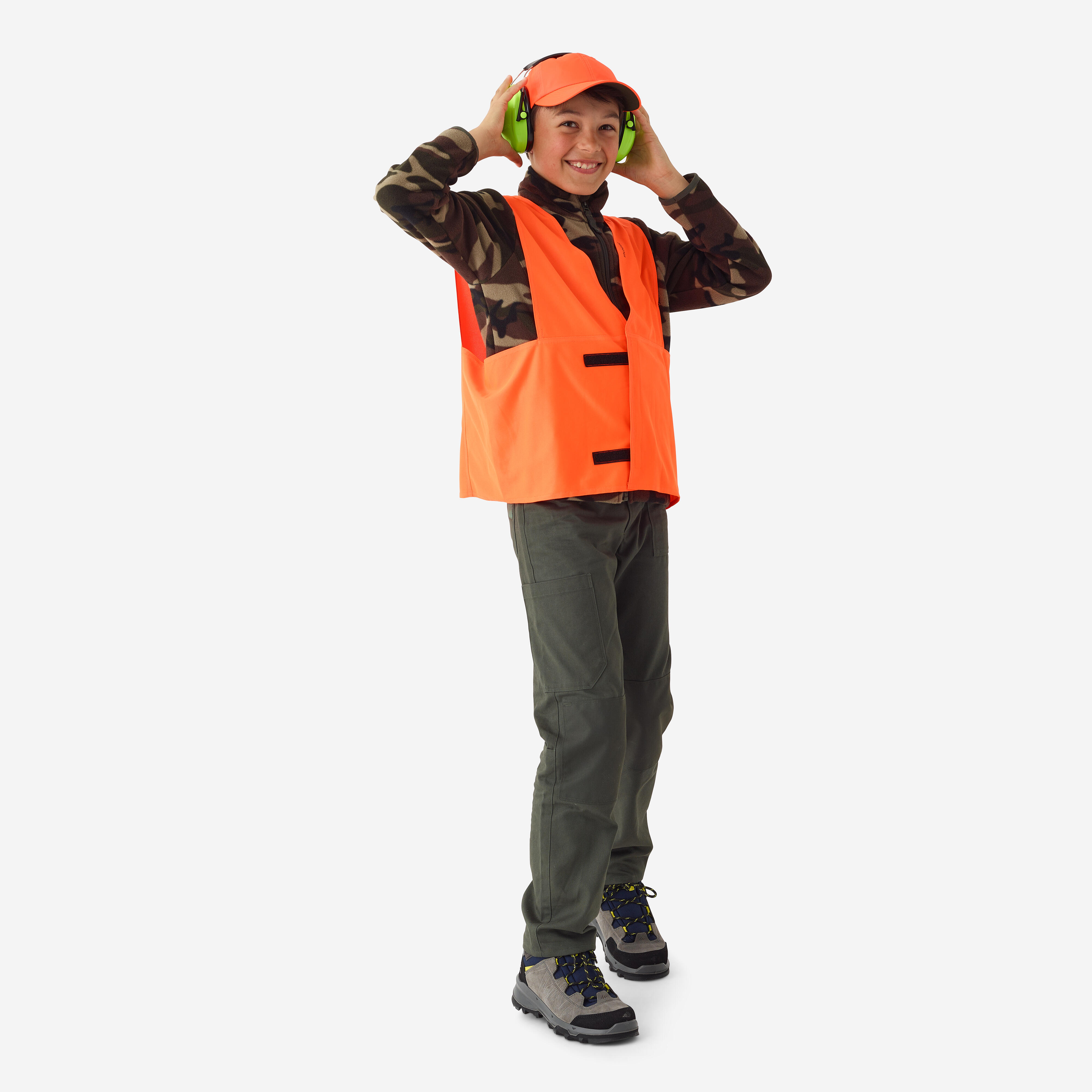 Pantalon de chasse résistant enfant – 500 vert - SOLOGNAC