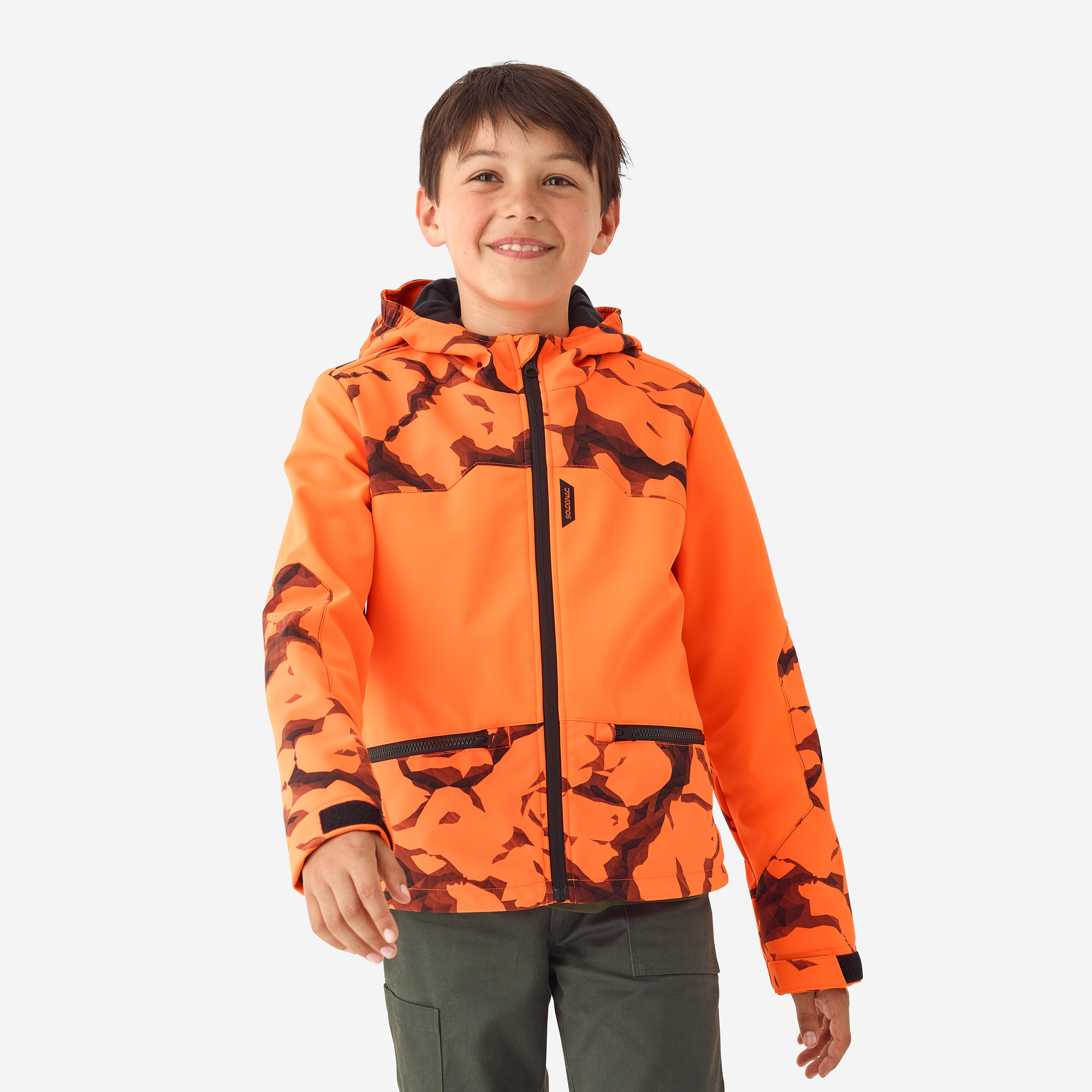 Jachetă SOFTSHELL SG500 Fluorescentă Copii