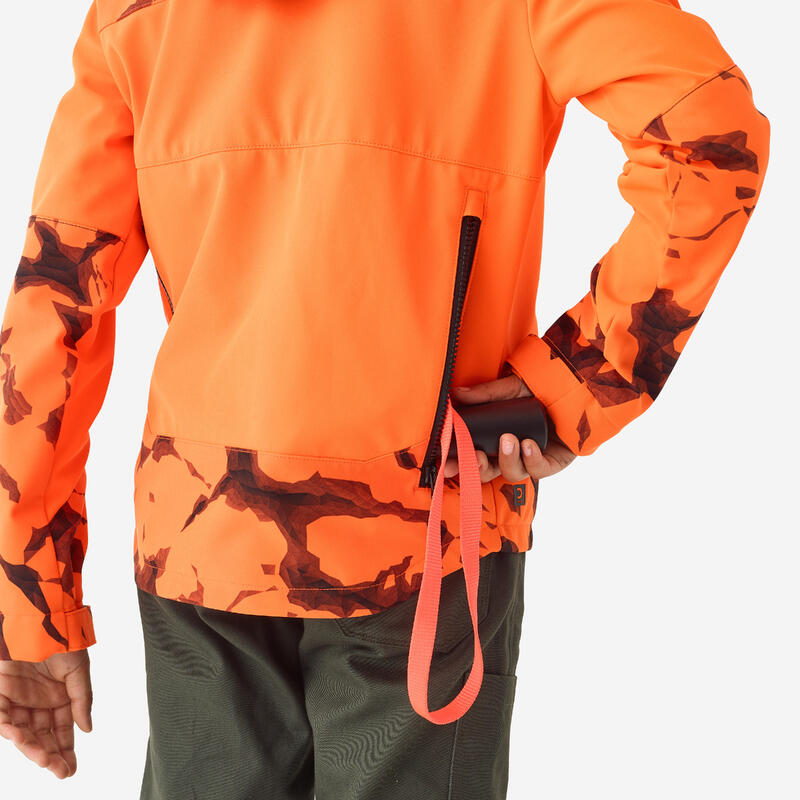 Softshell chasse 500 junior fluo