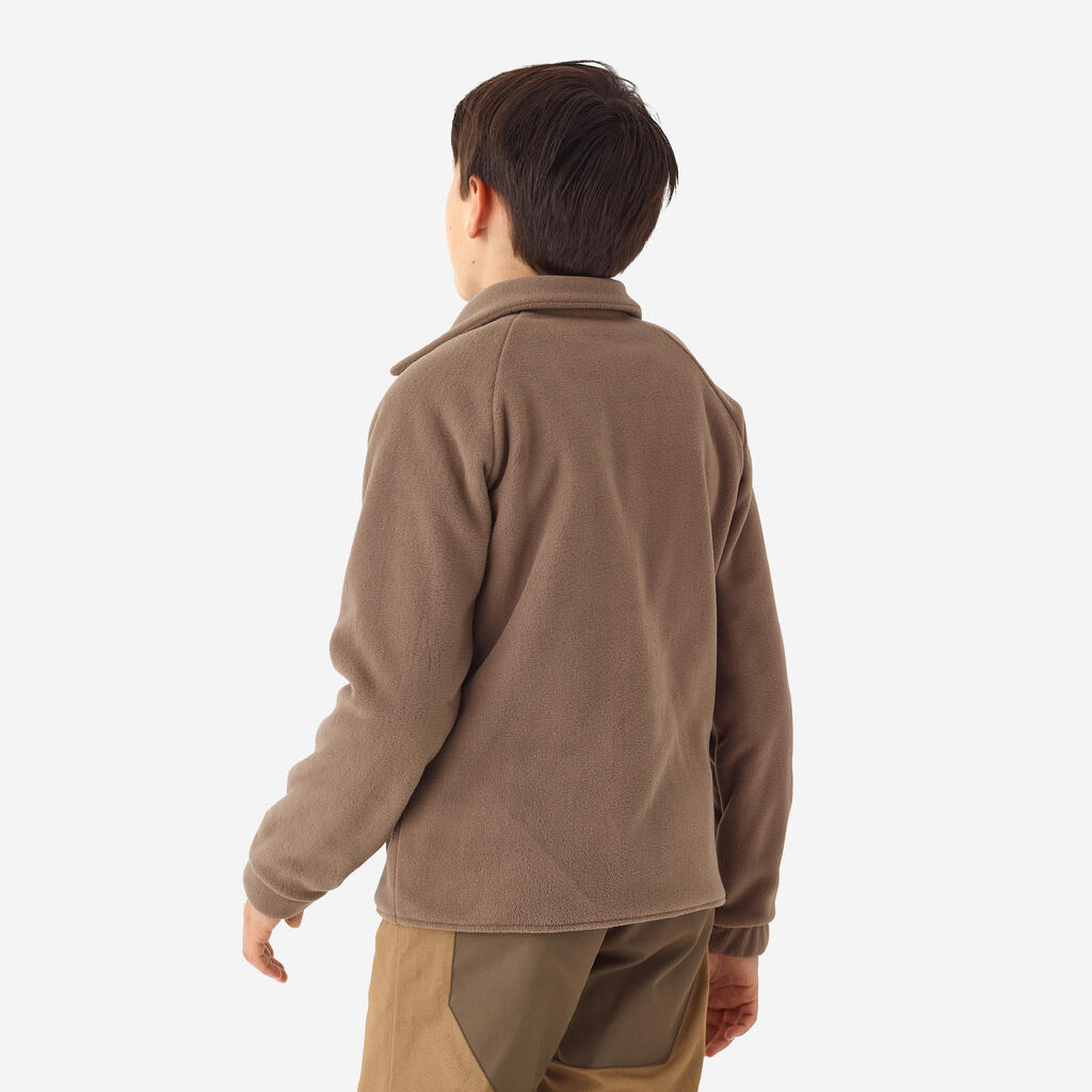 KID'S FLEECE OVERSHIRT 500 BROWN