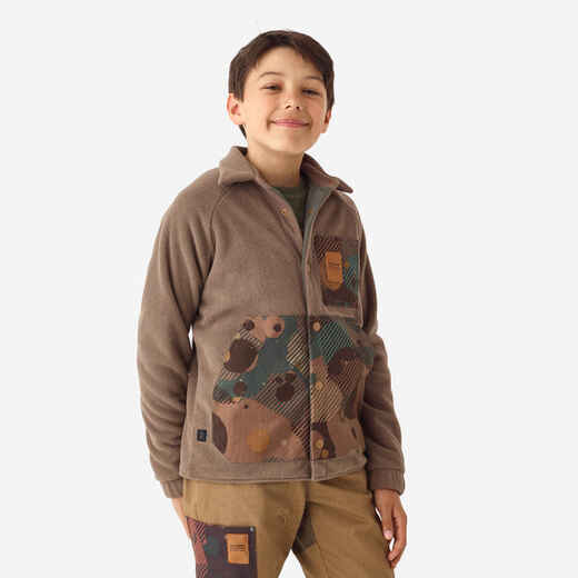 
      KID'S FLEECE OVERSHIRT 500 BROWN
  