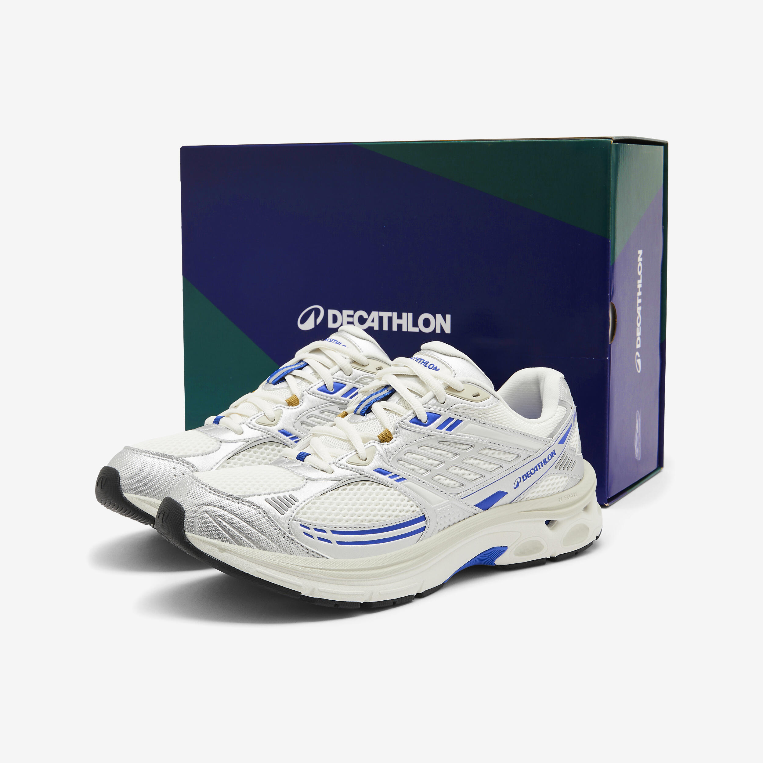 Zapatillas deportivas RR2K gris, azul y blanco roto 6/13