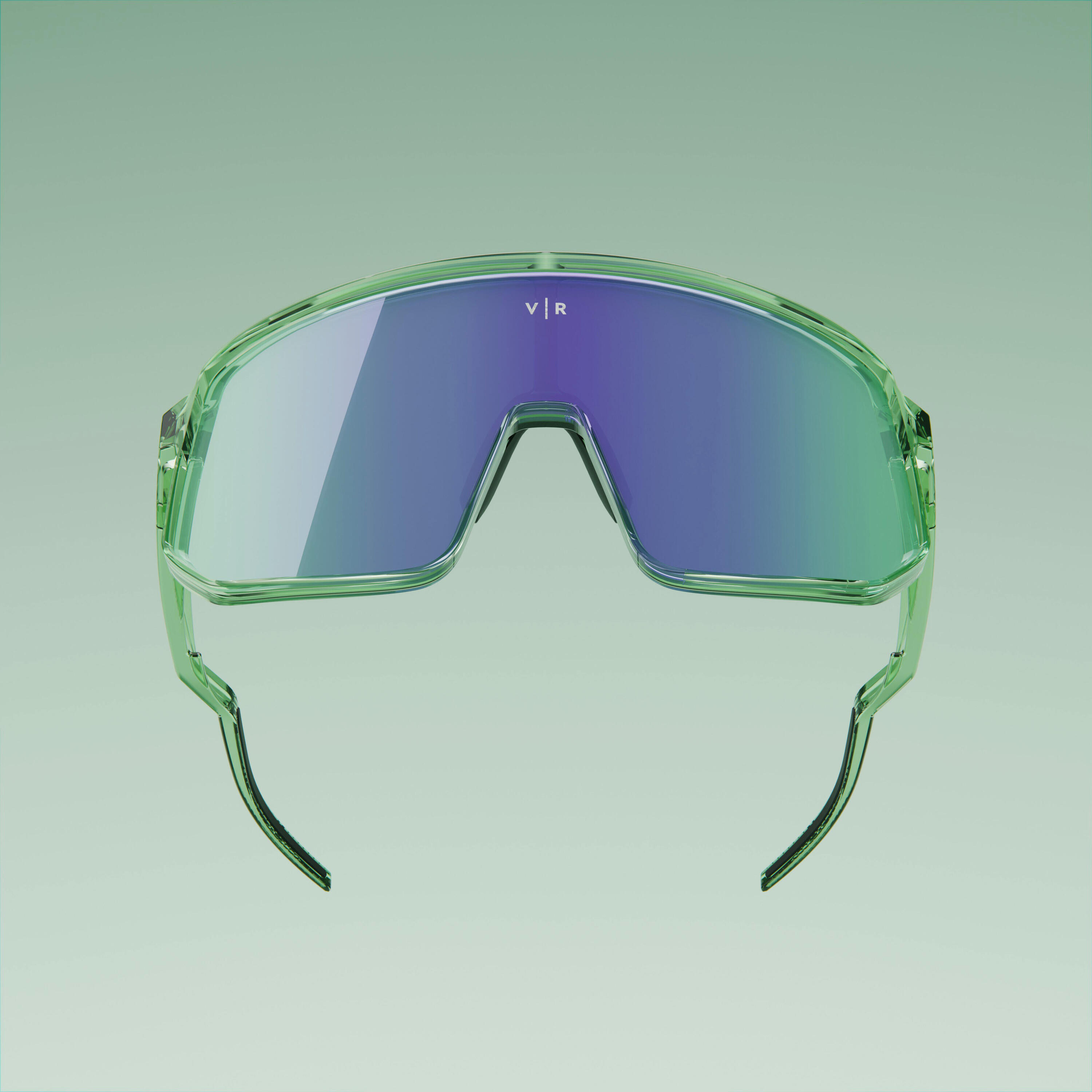 Lentes de ciclismo categoría 3 verde translúcido para adulto Roadr 900 Perf 6/14