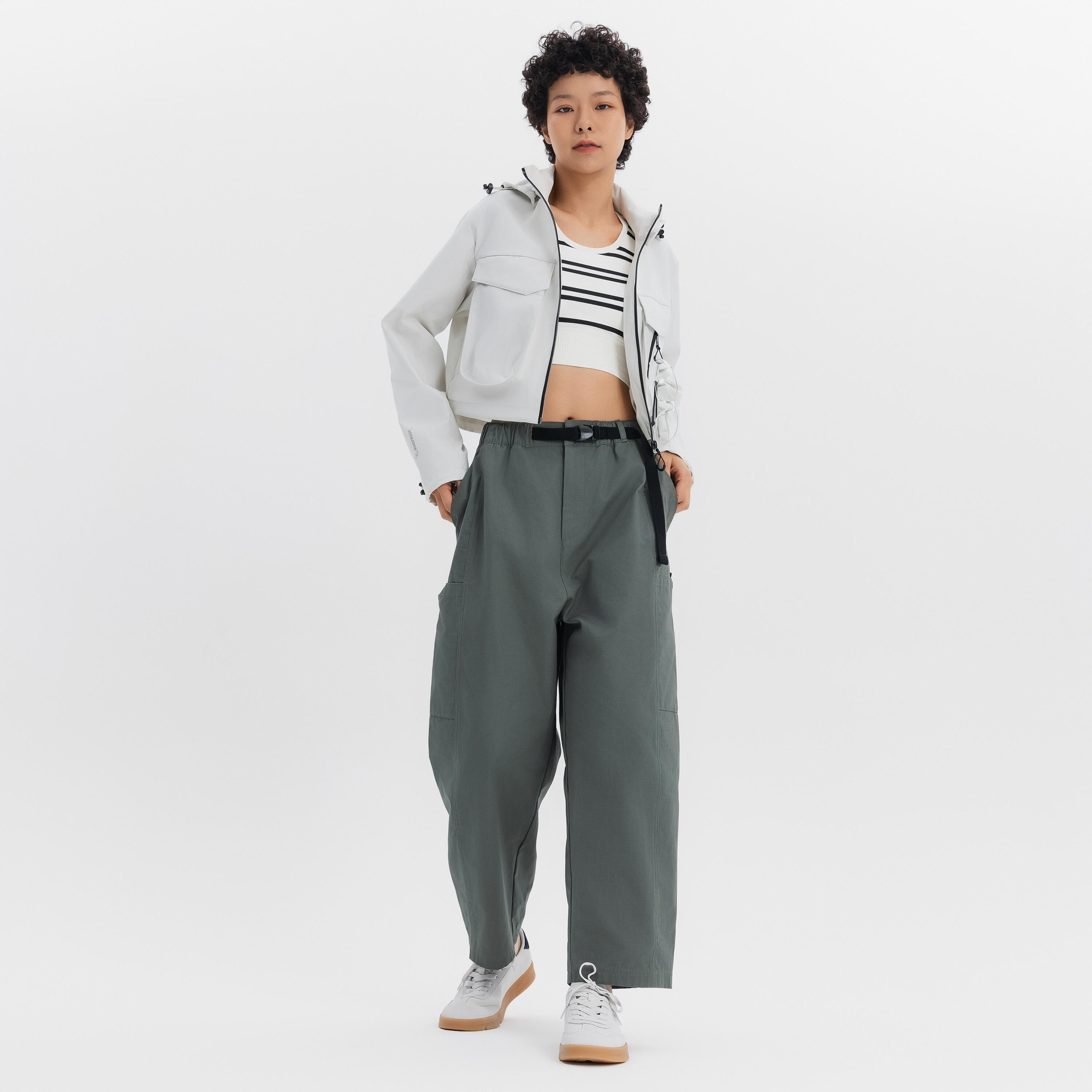 CN CROP POCKET JACKET WHT