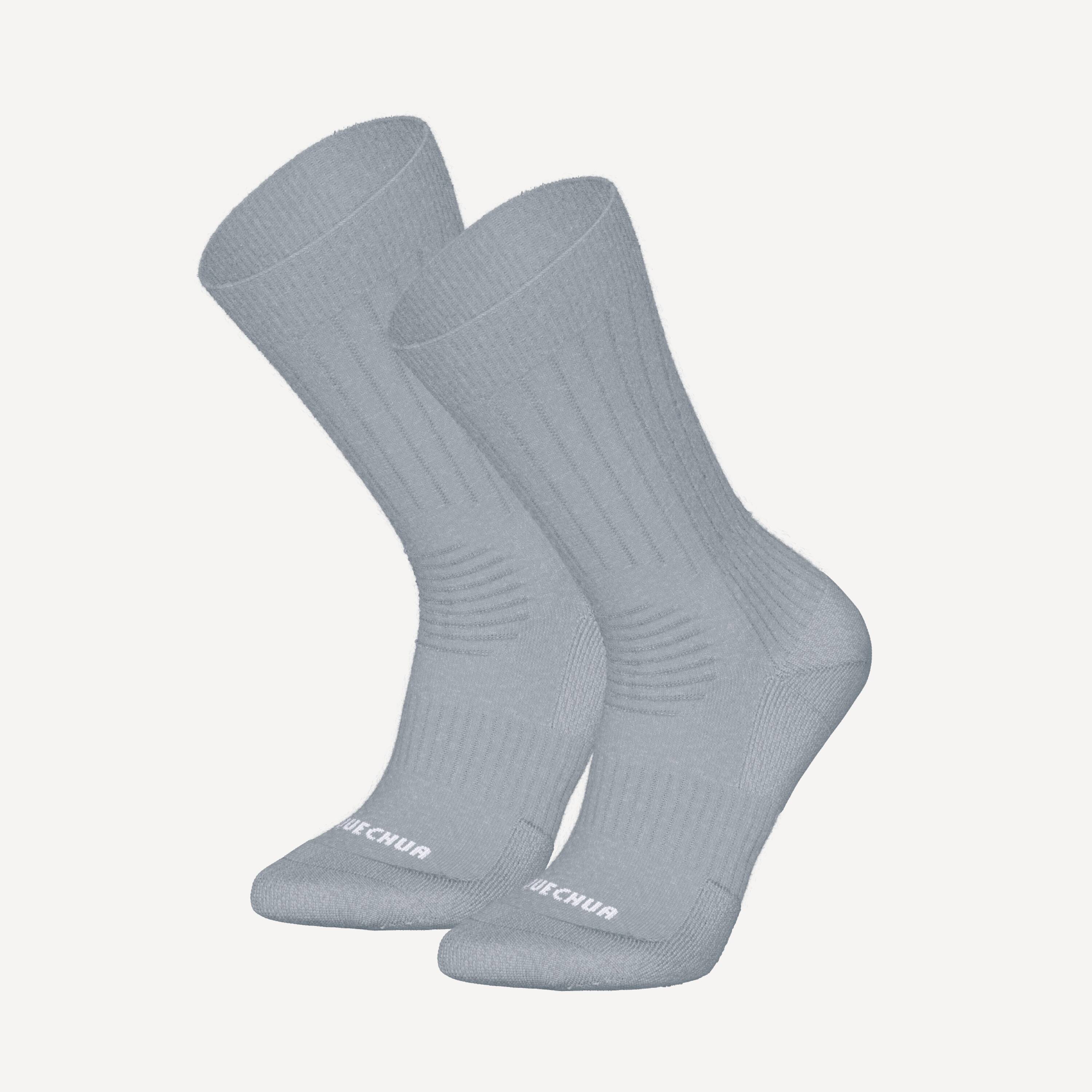 Unisex Winter Socks with Wool & Acrylic 2 Pairs Grey - SH100 -  2