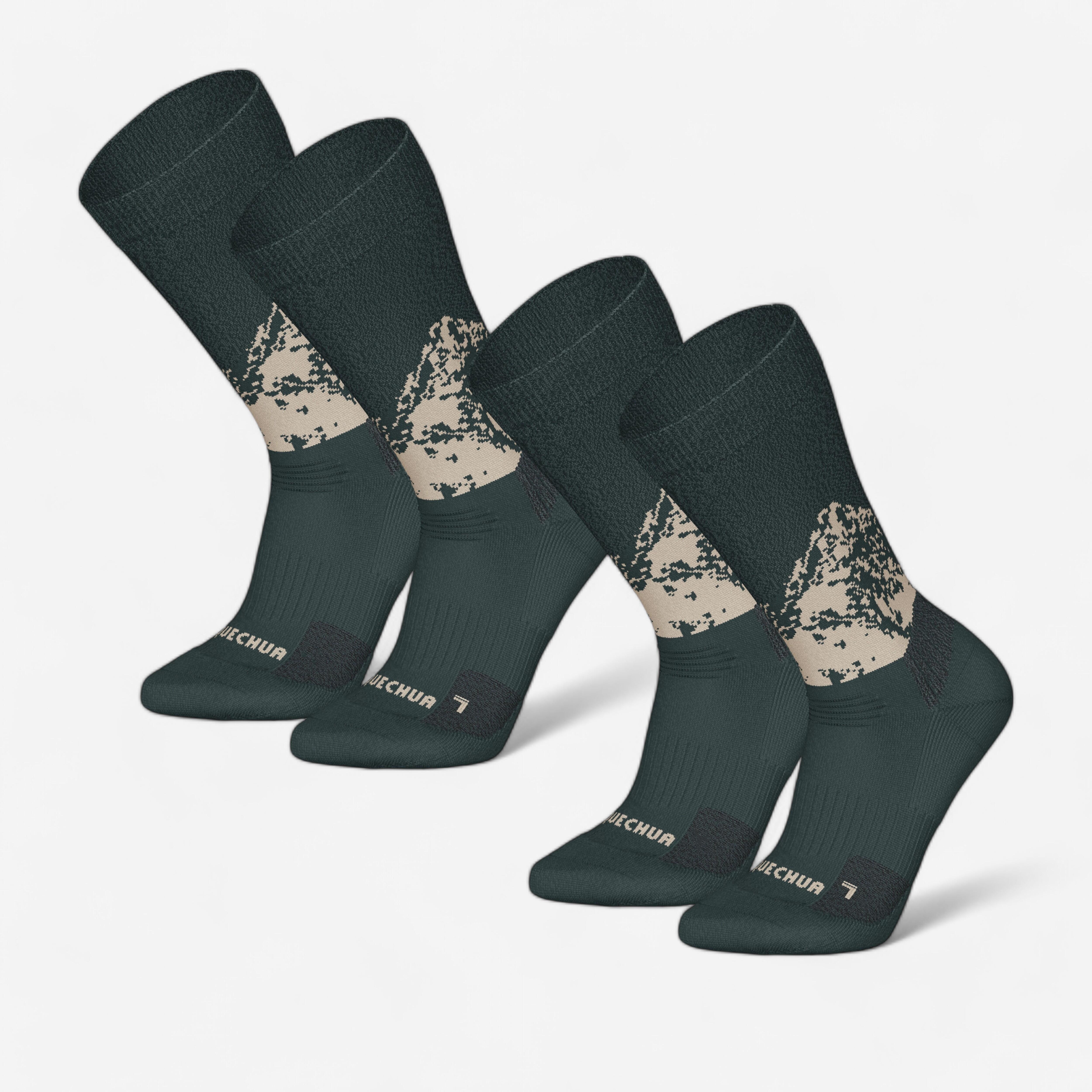 quechua Warm hiking socks, SH500 Mid - Green-picture-16