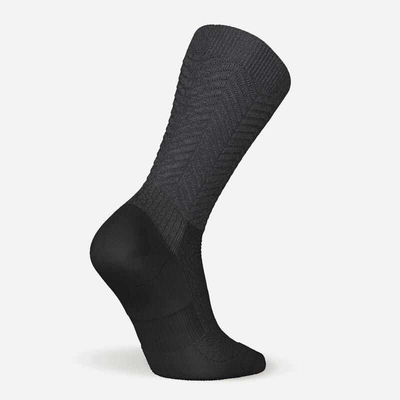 Chaussettes de randonnée chaudes, SH500 Mid noir
