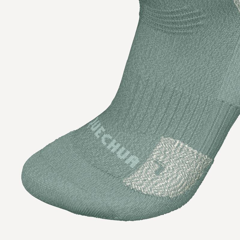 Set 2 perechi Șosete călduroase Mid Drumeție SH500 Verde