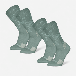 Chaussettes de randonnée chaudes, SH500 Mid vert