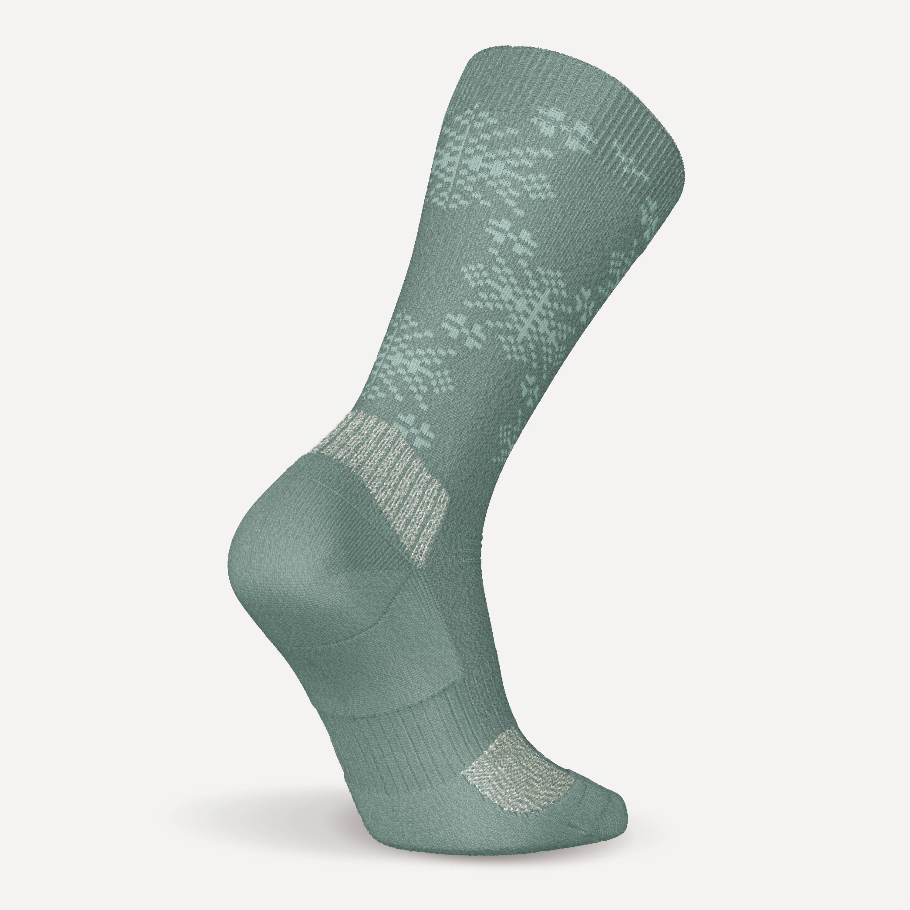 Warm hiking socks, SH500 Mid - Green -  2