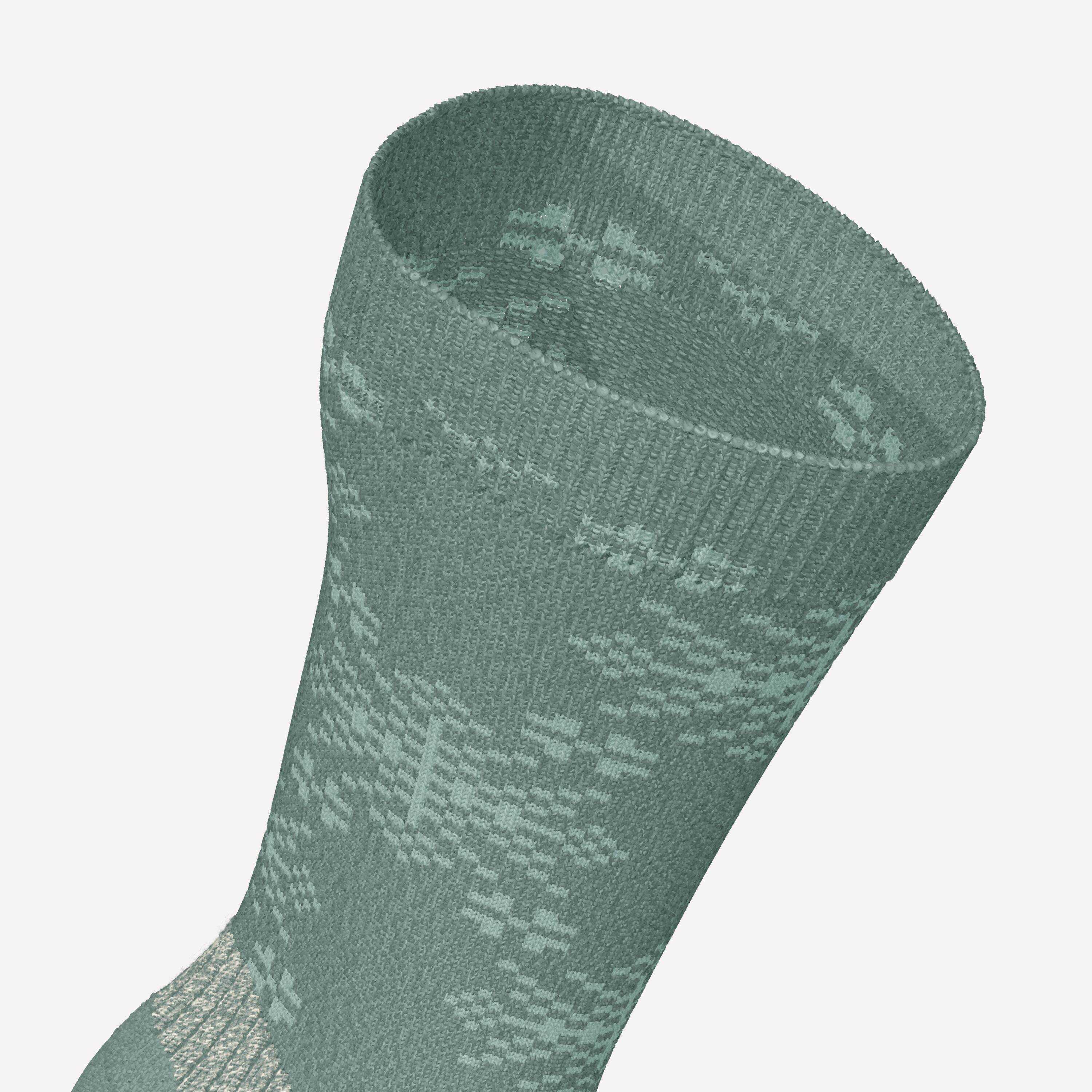Warm hiking socks, SH500 Mid - Green -  4