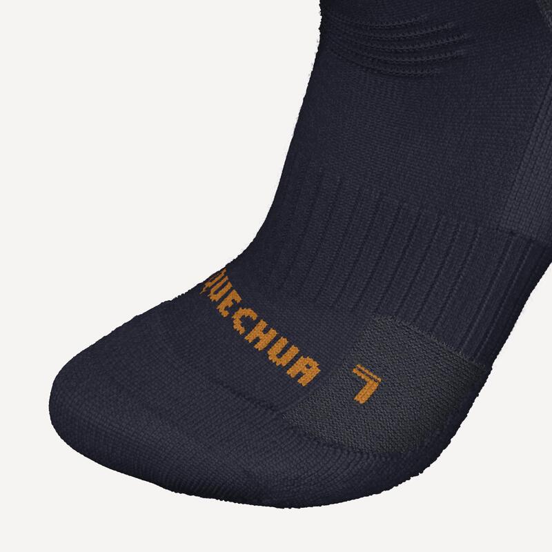 Set 2 perechi Șosete călduroase Mid Drumeție SH500 Albastru-Maro