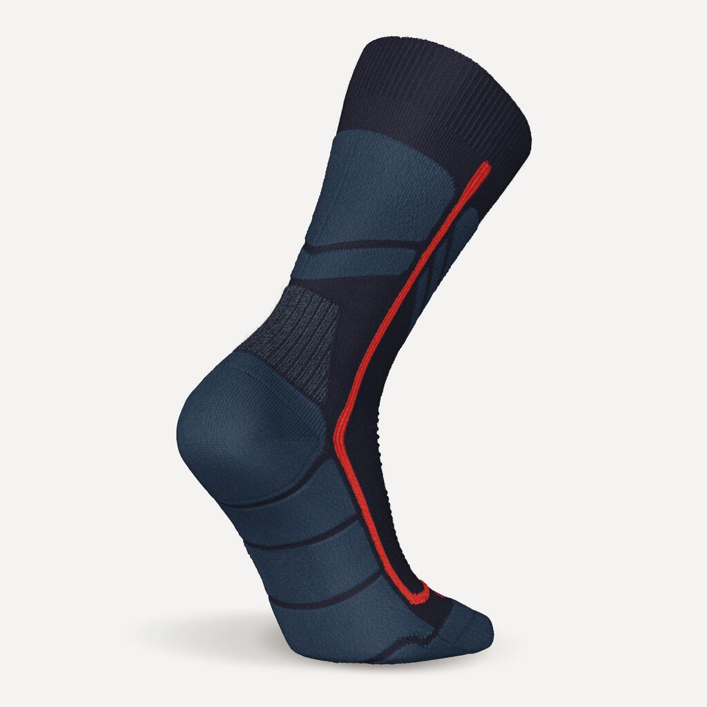 Παιδικές κάλτσες πεζοπορίας SH500 MOUNTAIN MID - 2 Ζεύγη - Μπλε/Γκρι